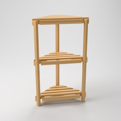 無印良品 竹材 コーナーラック 3段 約幅26×奥行26×高さ60cm