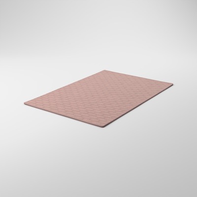 LOWYA インテリア小物 ストライプフランネル キルトラグ 130×190 ダスティピンク